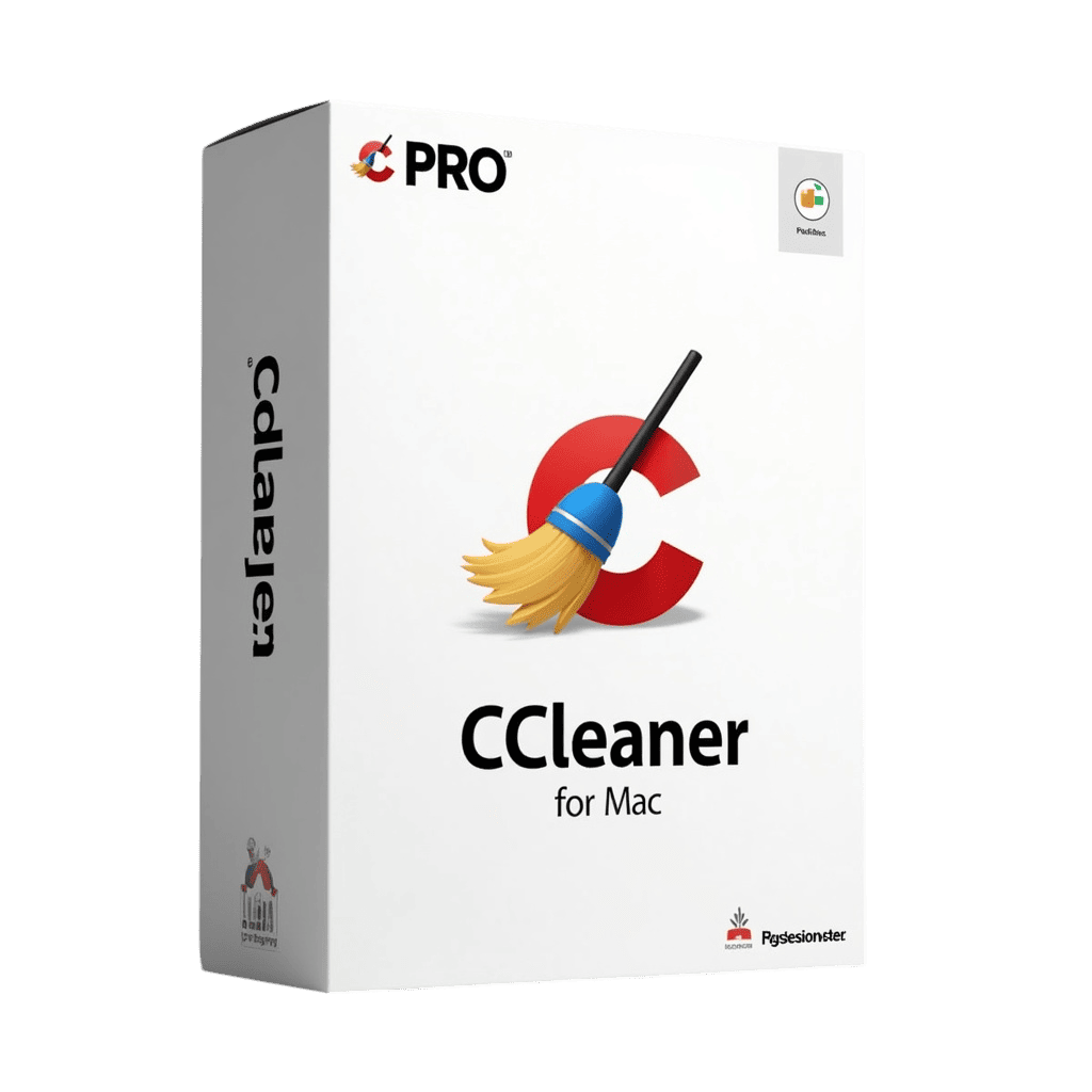 Produktverpackung von CCleaner PRO Software für Mac zur Systemoptimierung